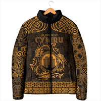 Personalized Denbighshire Sir Ddinbych Padded Jacket Gold Gatehouse Denbigh Castle Celtic-inspired - Wonder Print Shop