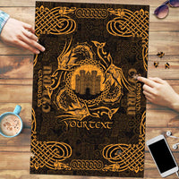 Personalized Denbighshire Sir Ddinbych Puzzle Gold Gatehouse Denbigh Castle Celtic-inspired - Wonder Print Shop