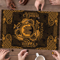 Personalized Denbighshire Sir Ddinbych Puzzle Gold Gatehouse Denbigh Castle Celtic-inspired - Wonder Print Shop