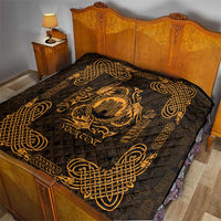 Personalized Denbighshire Sir Ddinbych Quilt Gold Gatehouse Denbigh Castle Celtic-inspired - Wonder Print Shop