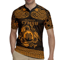 Personalized Denbighshire Sir Ddinbych Rugby Jersey Gold Gatehouse Denbigh Castle Celtic-inspired - Wonder Print Shop