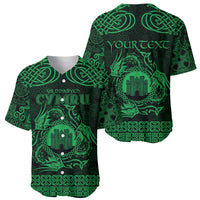 Personalized Denbighshire Sir Ddinbych Baseball Jersey Green Gatehouse Denbigh Castle Celtic-inspired - Wonder Print Shop