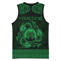 Personalized Denbighshire Sir Ddinbych Basketball Jersey Green Gatehouse Denbigh Castle Celtic-inspired - Wonder Print Shop