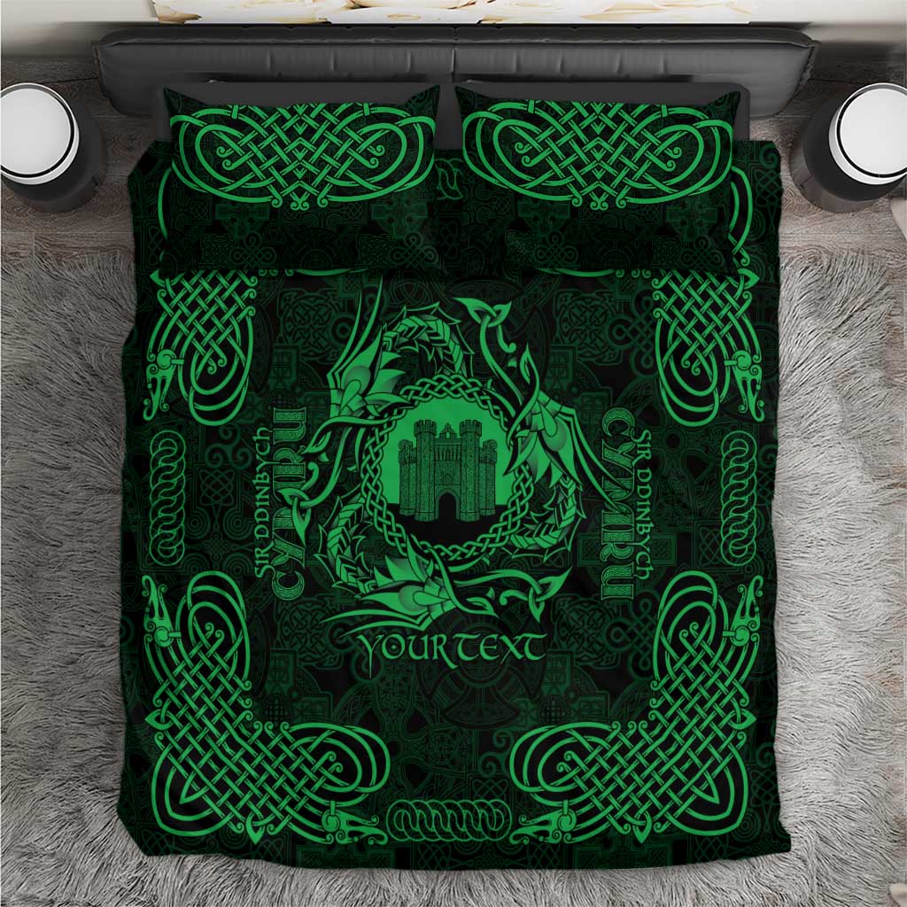 Personalized Denbighshire Sir Ddinbych Bedding Set Green Gatehouse Denbigh Castle Celtic-inspired - Wonder Print Shop