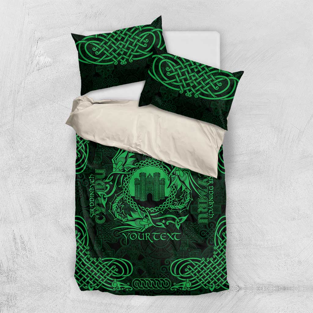 Personalized Denbighshire Sir Ddinbych Bedding Set Green Gatehouse Denbigh Castle Celtic-inspired - Wonder Print Shop