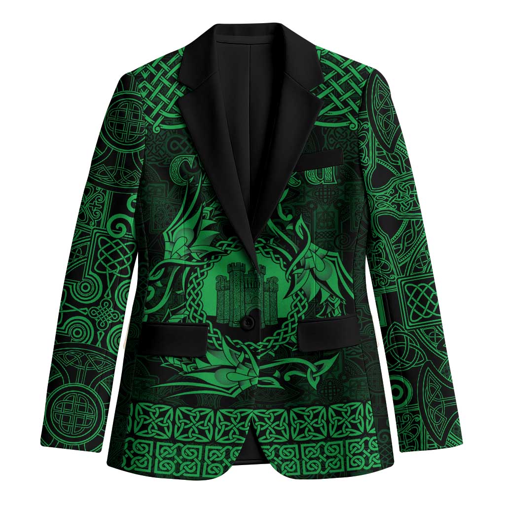 Personalized Denbighshire Sir Ddinbych Blazer Green Gatehouse Denbigh Castle Celtic-inspired - Wonder Print Shop