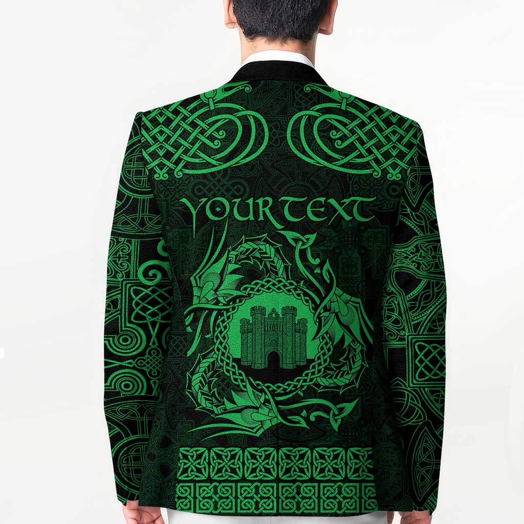 Personalized Denbighshire Sir Ddinbych Blazer Green Gatehouse Denbigh Castle Celtic-inspired - Wonder Print Shop