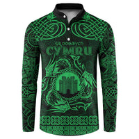 Personalized Denbighshire Sir Ddinbych Button Sweatshirt Green Gatehouse Denbigh Castle Celtic-inspired - Wonder Print Shop