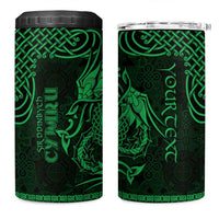 Personalized Denbighshire Sir Ddinbych 4 in 1 Can Cooler Tumbler Green Gatehouse Denbigh Castle Celtic-inspired - Wonder Print Shop