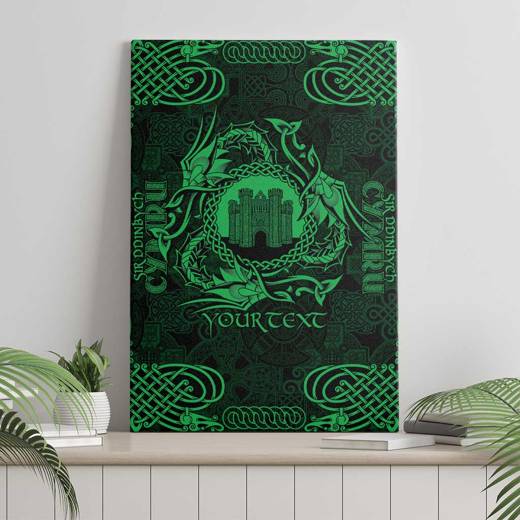 Personalized Denbighshire Sir Ddinbych Canvas Wall Art Green Gatehouse Denbigh Castle Celtic-inspired - Wonder Print Shop