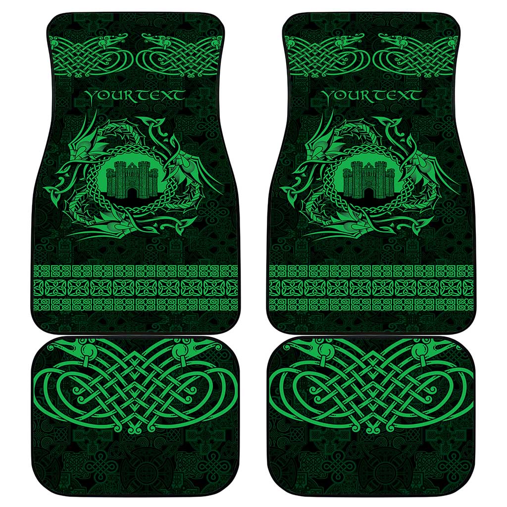 Personalized Denbighshire Sir Ddinbych Car Mats Green Gatehouse Denbigh Castle Celtic-inspired - Wonder Print Shop