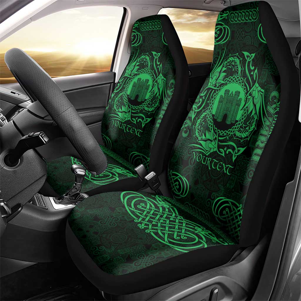 Personalized Denbighshire Sir Ddinbych Car Seat Cover Green Gatehouse Denbigh Castle Celtic-inspired - Wonder Print Shop
