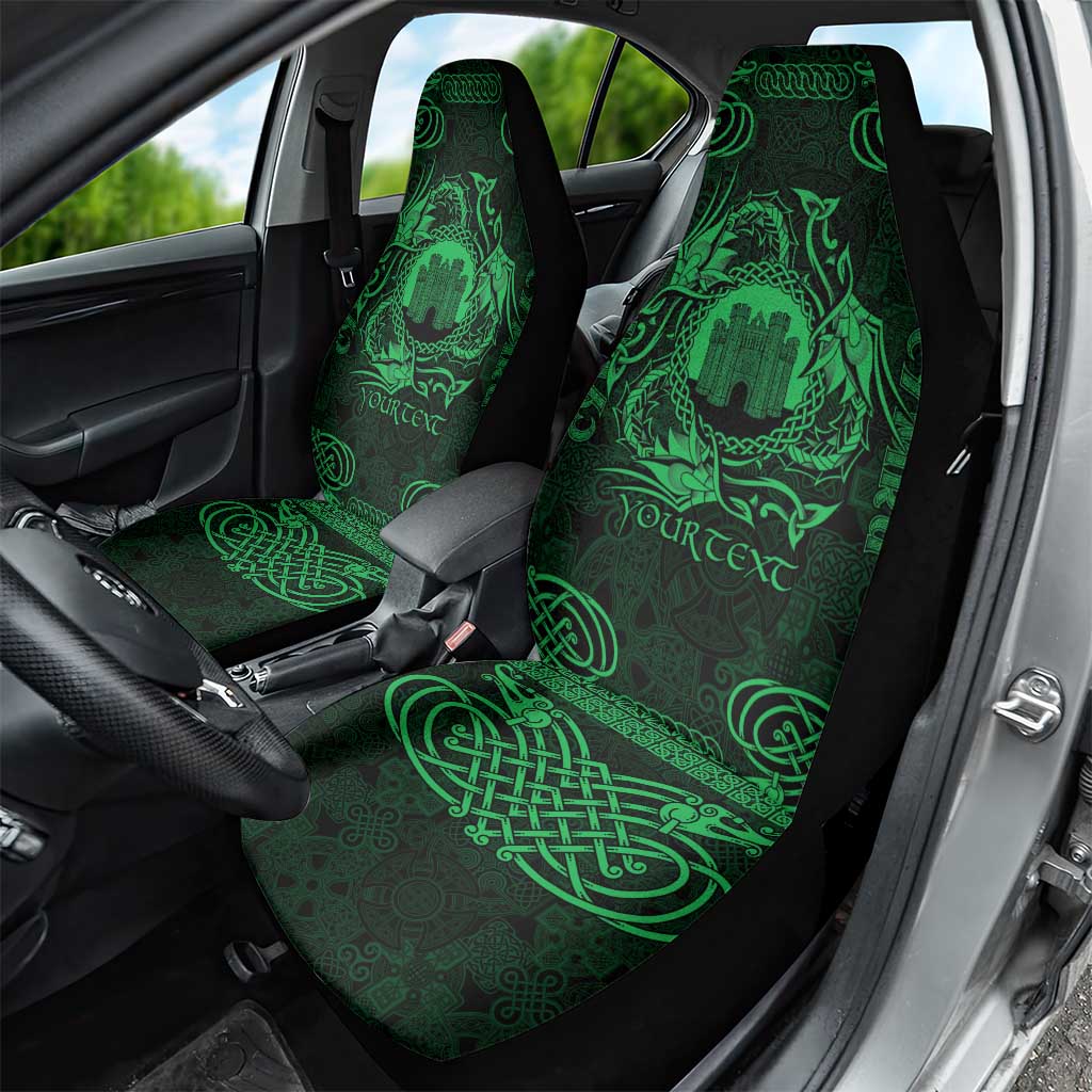 Personalized Denbighshire Sir Ddinbych Car Seat Cover Green Gatehouse Denbigh Castle Celtic-inspired - Wonder Print Shop