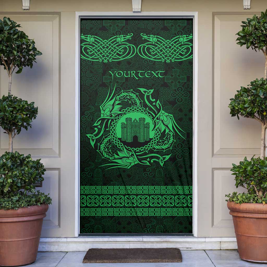 Personalized Denbighshire Sir Ddinbych Door Cover Green Gatehouse Denbigh Castle Celtic-inspired - Wonder Print Shop