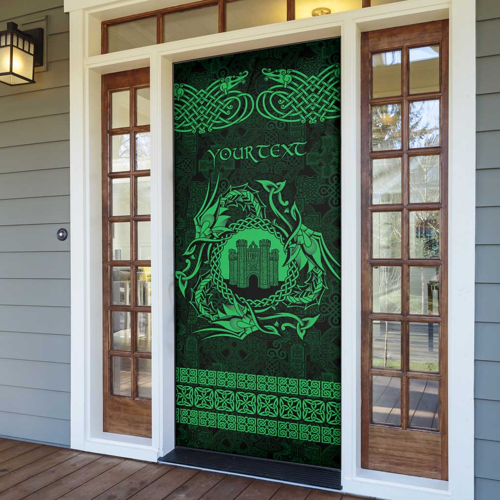 Personalized Denbighshire Sir Ddinbych Door Cover Green Gatehouse Denbigh Castle Celtic-inspired - Wonder Print Shop