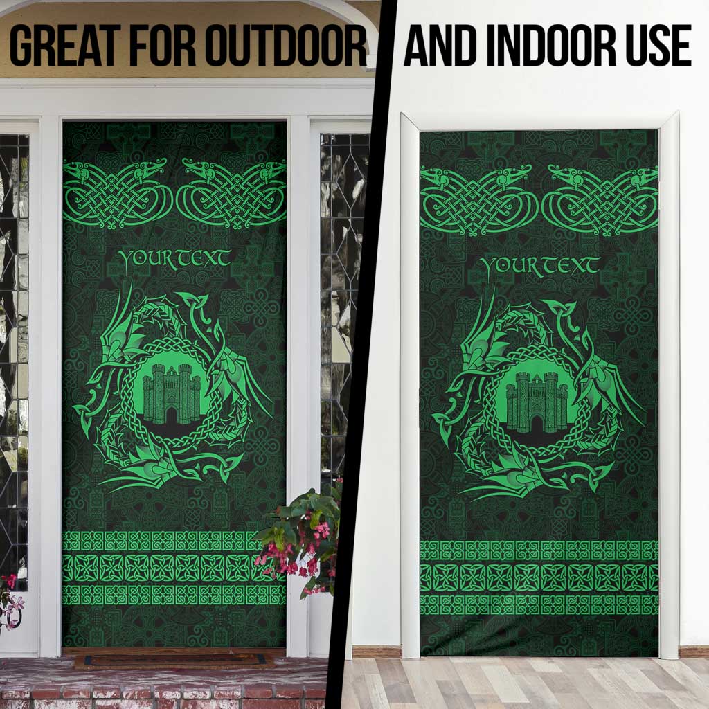 Personalized Denbighshire Sir Ddinbych Door Cover Green Gatehouse Denbigh Castle Celtic-inspired - Wonder Print Shop