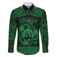 Personalized Denbighshire Sir Ddinbych Family Matching Long Sleeve Bodycon Dress and Hawaiian Shirt Green Gatehouse Denbigh Castle Celtic-inspired - Wonder Print Shop