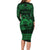 Personalized Denbighshire Sir Ddinbych Family Matching Long Sleeve Bodycon Dress and Hawaiian Shirt Green Gatehouse Denbigh Castle Celtic-inspired - Wonder Print Shop