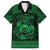 Personalized Denbighshire Sir Ddinbych Family Matching Off Shoulder Short Dress and Hawaiian Shirt Green Gatehouse Denbigh Castle Celtic-inspired - Wonder Print Shop