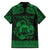 Personalized Denbighshire Sir Ddinbych Family Matching Short Sleeve Bodycon Dress and Hawaiian Shirt Green Gatehouse Denbigh Castle Celtic-inspired - Wonder Print Shop