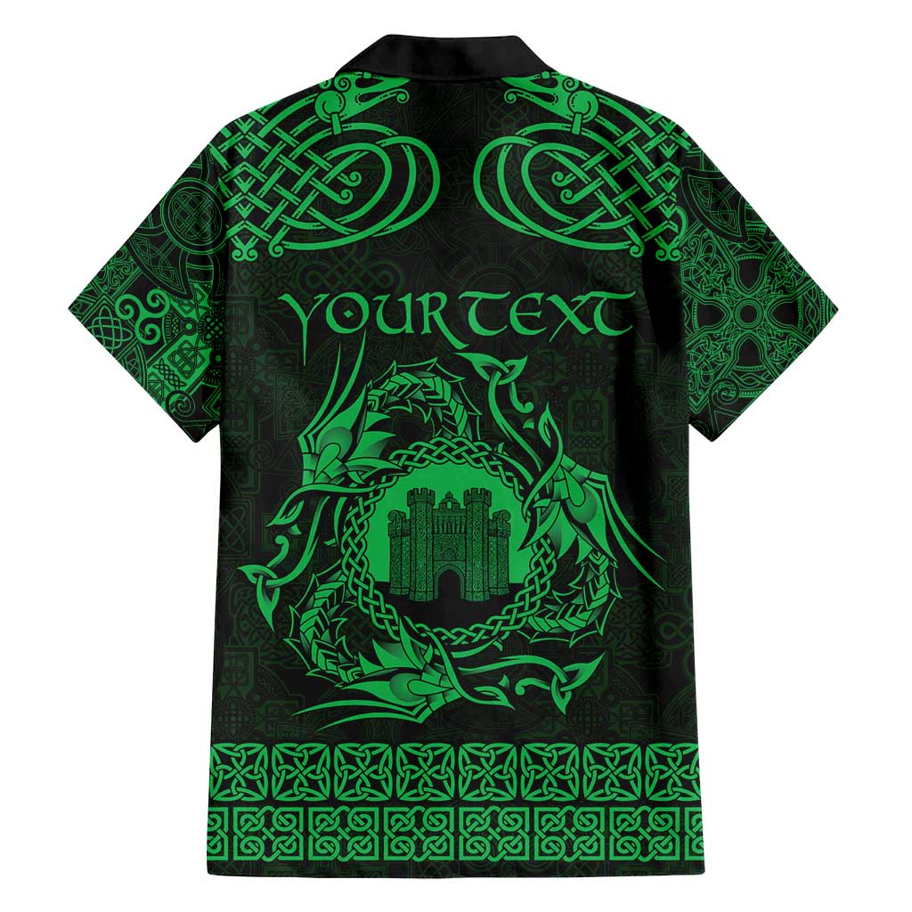 Personalized Denbighshire Sir Ddinbych Family Matching Tank Maxi Dress and Hawaiian Shirt Green Gatehouse Denbigh Castle Celtic-inspired - Wonder Print Shop