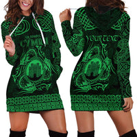 Personalized Denbighshire Sir Ddinbych Hoodie Dress Green Gatehouse Denbigh Castle Celtic-inspired - Wonder Print Shop