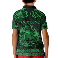 Personalized Denbighshire Sir Ddinbych Kid Polo Shirt Green Gatehouse Denbigh Castle Celtic-inspired - Wonder Print Shop