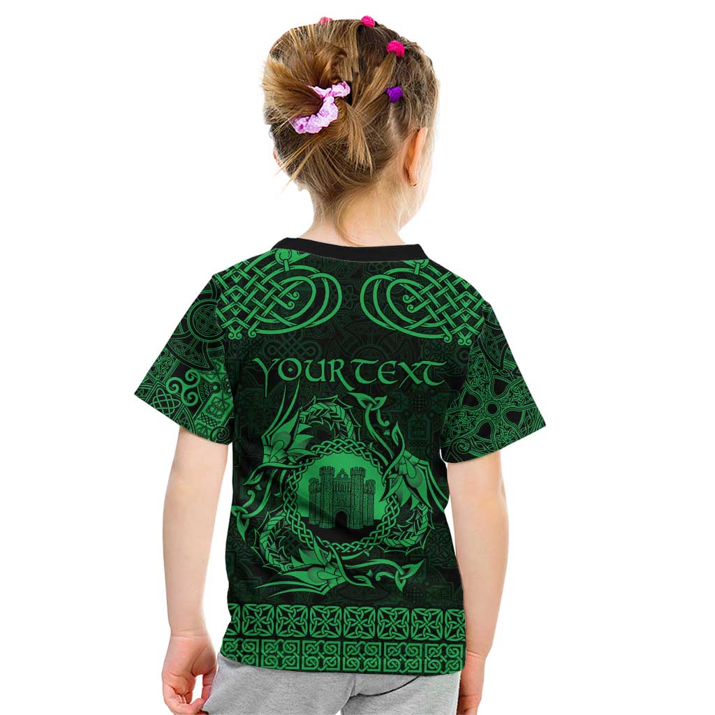 Personalized Denbighshire Sir Ddinbych Kid T Shirt Green Gatehouse Denbigh Castle Celtic-inspired - Wonder Print Shop