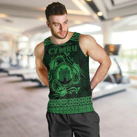 Personalized Denbighshire Sir Ddinbych Men Tank Top Green Gatehouse Denbigh Castle Celtic-inspired - Wonder Print Shop