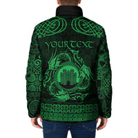 Personalized Denbighshire Sir Ddinbych Padded Jacket Green Gatehouse Denbigh Castle Celtic-inspired - Wonder Print Shop