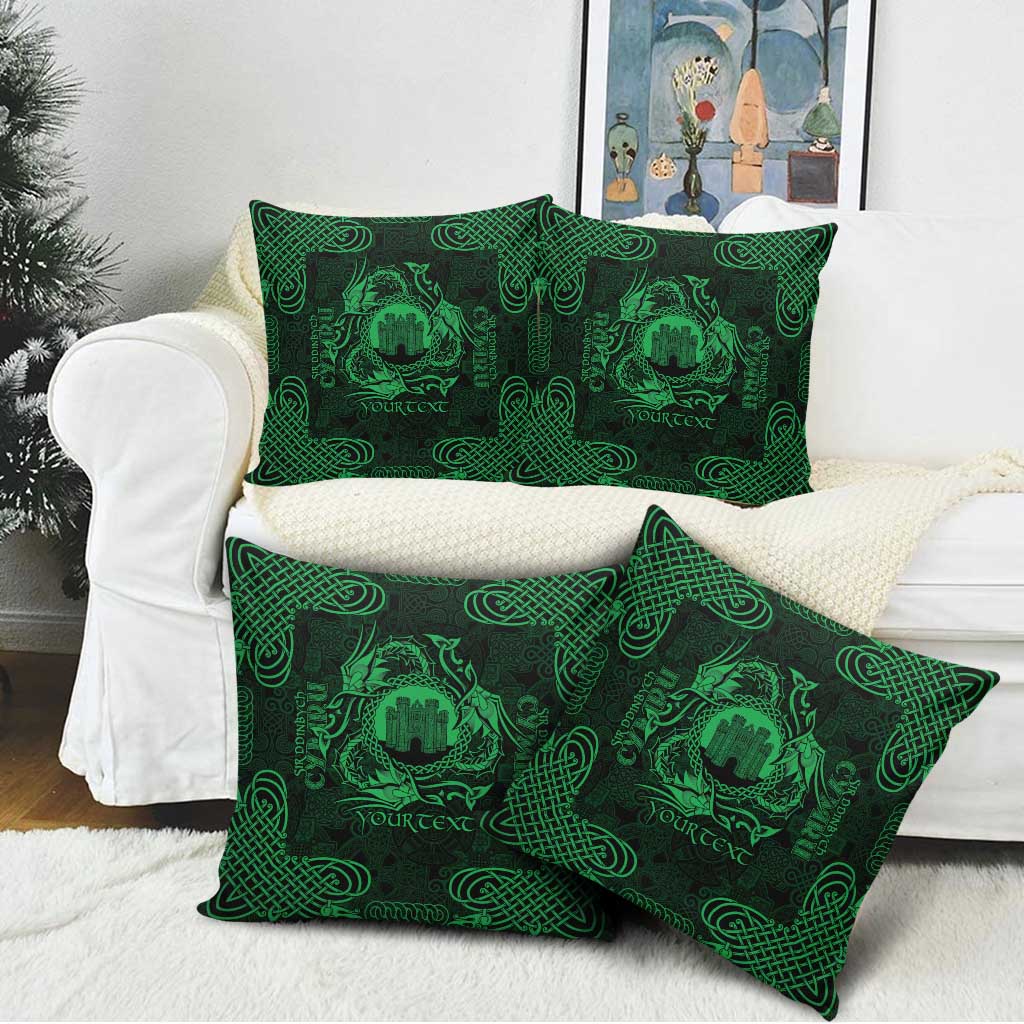 Personalized Denbighshire Sir Ddinbych Pillow Cover Green Gatehouse Denbigh Castle Celtic-inspired - Wonder Print Shop