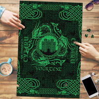 Personalized Denbighshire Sir Ddinbych Puzzle Green Gatehouse Denbigh Castle Celtic-inspired - Wonder Print Shop