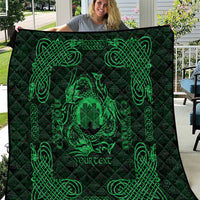 Personalized Denbighshire Sir Ddinbych Quilt Green Gatehouse Denbigh Castle Celtic-inspired - Wonder Print Shop