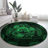 Personalized Denbighshire Sir Ddinbych Round Carpet Green Gatehouse Denbigh Castle Celtic-inspired - Wonder Print Shop