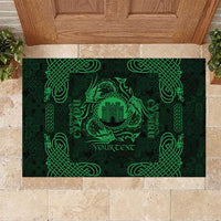 Personalized Denbighshire Sir Ddinbych Rubber Doormat Green Gatehouse Denbigh Castle Celtic-inspired - Wonder Print Shop