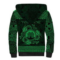 Personalized Denbighshire Sir Ddinbych Sherpa Hoodie Green Gatehouse Denbigh Castle Celtic-inspired - Wonder Print Shop