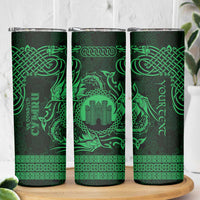 Personalized Denbighshire Sir Ddinbych Skinny Tumbler Green Gatehouse Denbigh Castle Celtic-inspired - Wonder Print Shop
