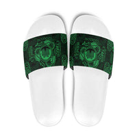 Personalized Denbighshire Sir Ddinbych Slide Sandals Green Gatehouse Denbigh Castle Celtic-inspired - Wonder Print Shop