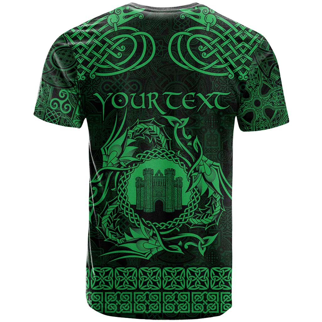 Personalized Denbighshire Sir Ddinbych T Shirt Green Gatehouse Denbigh Castle Celtic-inspired - Wonder Print Shop
