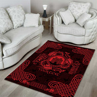 Personalized Denbighshire Sir Ddinbych Area Rug Red Gatehouse Denbigh Castle Celtic-inspired - Wonder Print Shop