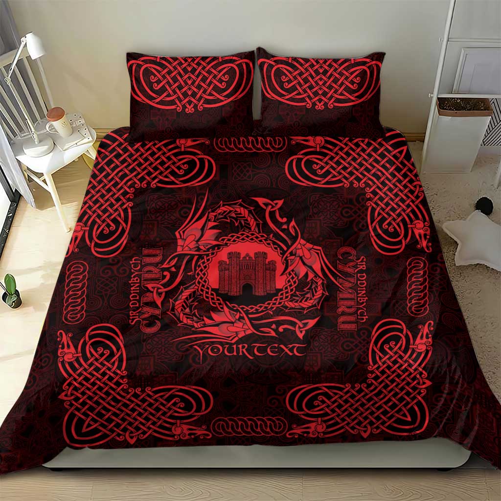 Personalized Denbighshire Sir Ddinbych Bedding Set Red Gatehouse Denbigh Castle Celtic-inspired - Wonder Print Shop