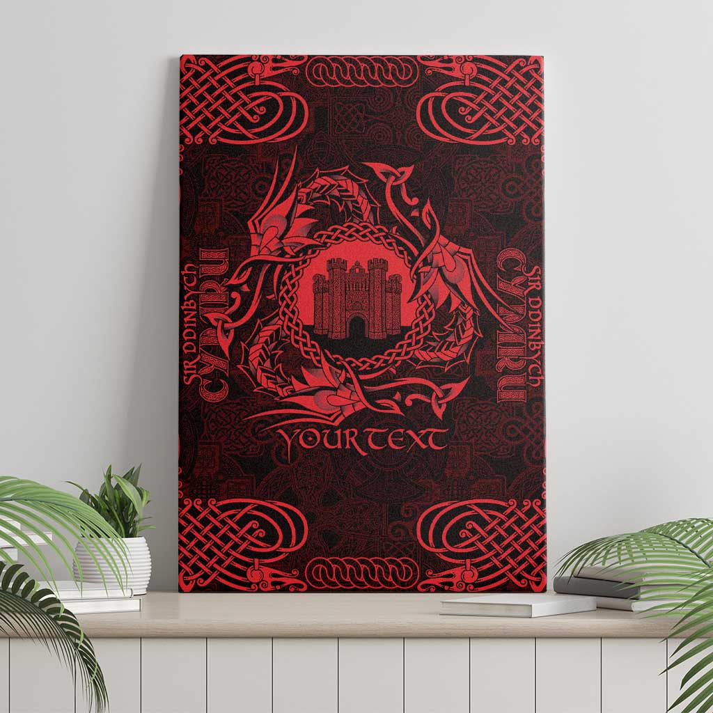Personalized Denbighshire Sir Ddinbych Canvas Wall Art Red Gatehouse Denbigh Castle Celtic-inspired - Wonder Print Shop