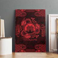 Personalized Denbighshire Sir Ddinbych Canvas Wall Art Red Gatehouse Denbigh Castle Celtic-inspired - Wonder Print Shop