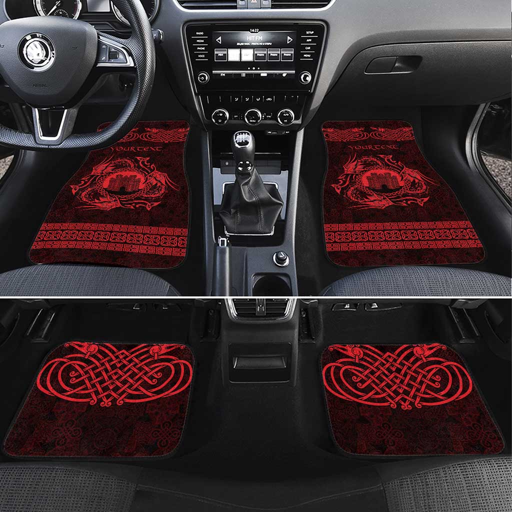 Personalized Denbighshire Sir Ddinbych Car Mats Red Gatehouse Denbigh Castle Celtic-inspired - Wonder Print Shop