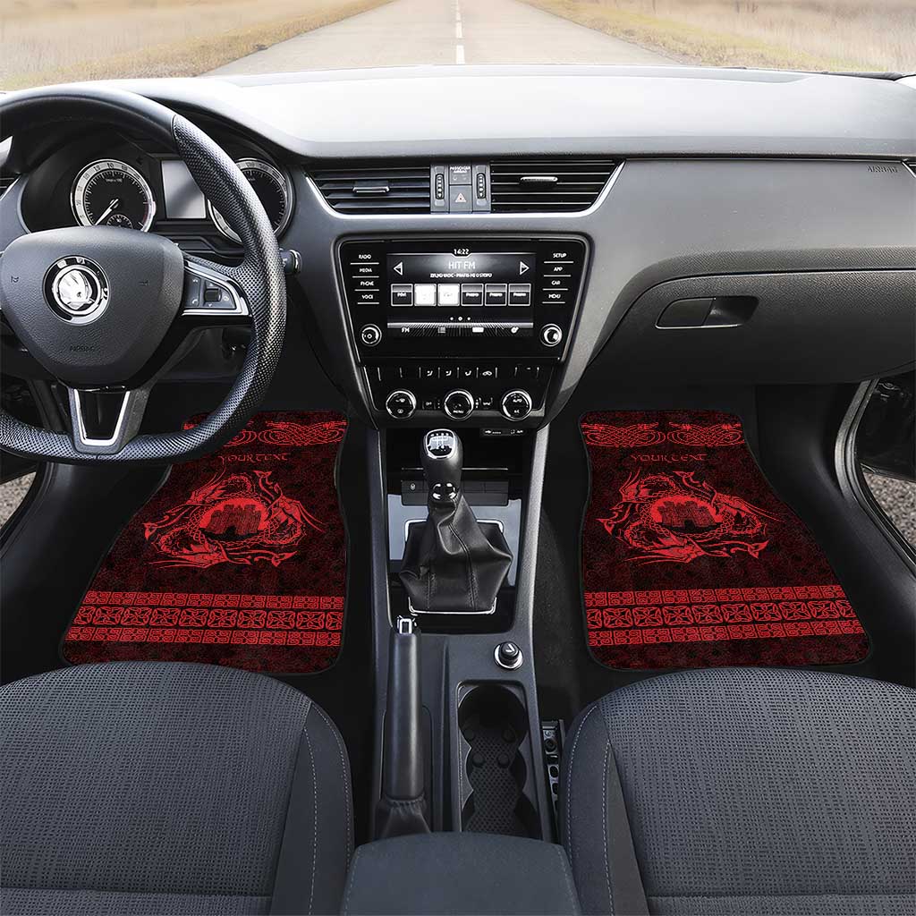 Personalized Denbighshire Sir Ddinbych Car Mats Red Gatehouse Denbigh Castle Celtic-inspired - Wonder Print Shop