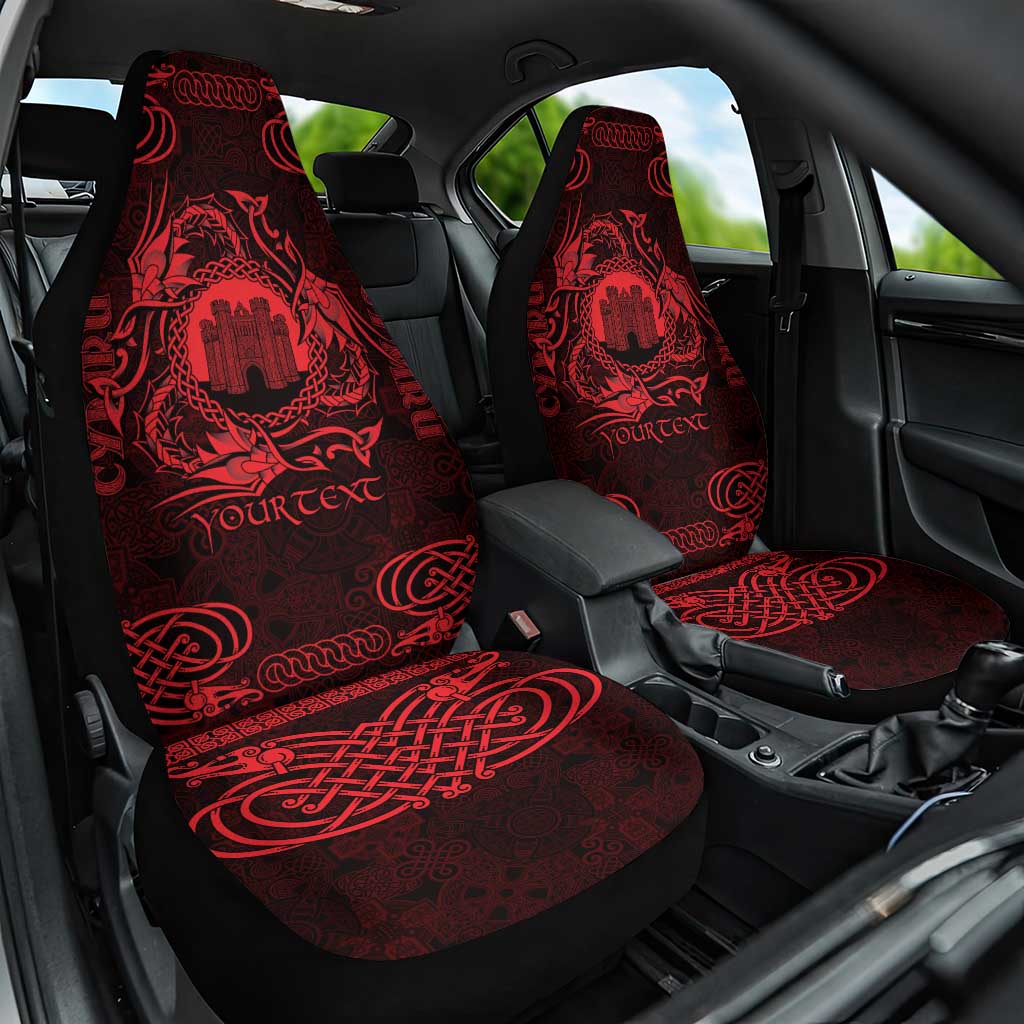 Personalized Denbighshire Sir Ddinbych Car Seat Cover Red Gatehouse Denbigh Castle Celtic-inspired - Wonder Print Shop