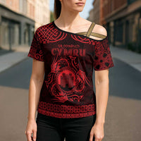 Personalized Denbighshire Sir Ddinbych Cross Shoulder Shirt Red Gatehouse Denbigh Castle Celtic-inspired - Wonder Print Shop