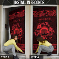 Personalized Denbighshire Sir Ddinbych Door Cover Red Gatehouse Denbigh Castle Celtic-inspired - Wonder Print Shop