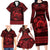 Personalized Denbighshire Sir Ddinbych Family Matching Long Sleeve Bodycon Dress and Hawaiian Shirt Red Gatehouse Denbigh Castle Celtic-inspired - Wonder Print Shop