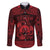 Personalized Denbighshire Sir Ddinbych Family Matching Long Sleeve Bodycon Dress and Hawaiian Shirt Red Gatehouse Denbigh Castle Celtic-inspired - Wonder Print Shop